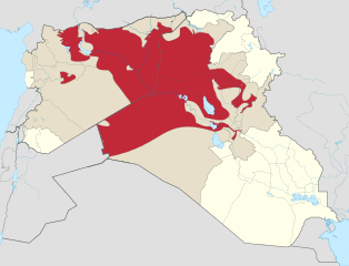 Durch IS kontrolliertes Gebiet Ende August 2014 - Bildquelle: Wikipedia / NordNordWest, Spesh531