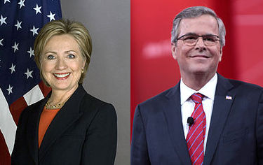 Bush und Clinton - Bildquelle: Wikipedia / Gage Skidmore, Department of State, www.konjunktion.info