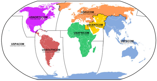 US Unified Combatant Commands - Bildquelle: Wikipedia / Lencer