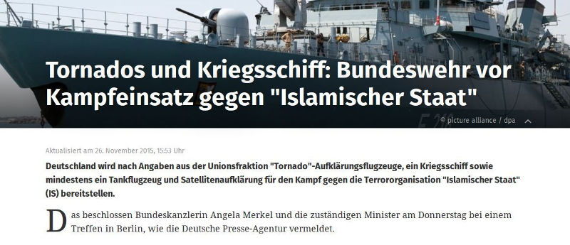 Syrien Bundeswehreinsatz - Bildquelle: Screenshot-Ausschnitt www.web.de