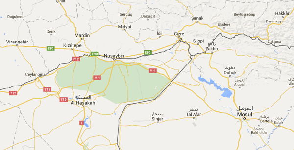 Hasakah Provinz Syrien - Bildquelle: Screenshot-Ausschnitt Google Maps