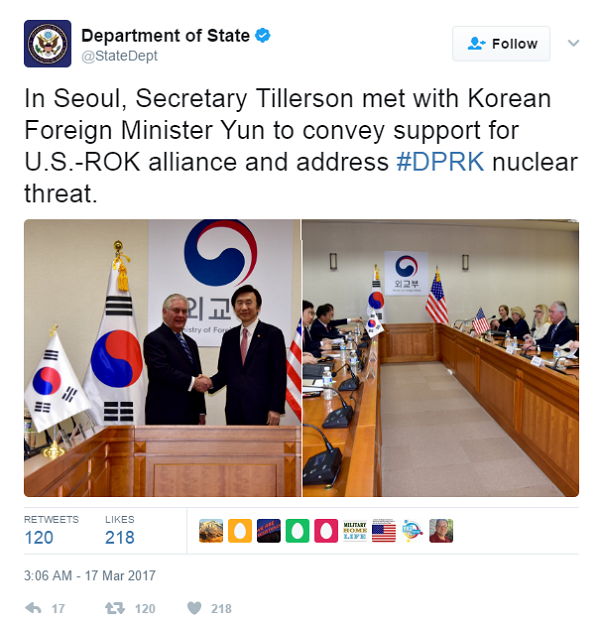 Twitter Tillerson - Bildquelle: Screenshot-Ausschnitt Twitter
