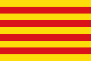 Flagge Katalonien - Bildquelle: Wikipedia / Martorell, Namensnennung – Weitergabe unter gleichen Bedingungen 2.5 generisch