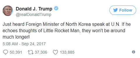 Tweet Donald Trump - Bildquelle: Screenshot-Ausschnitt Twitter