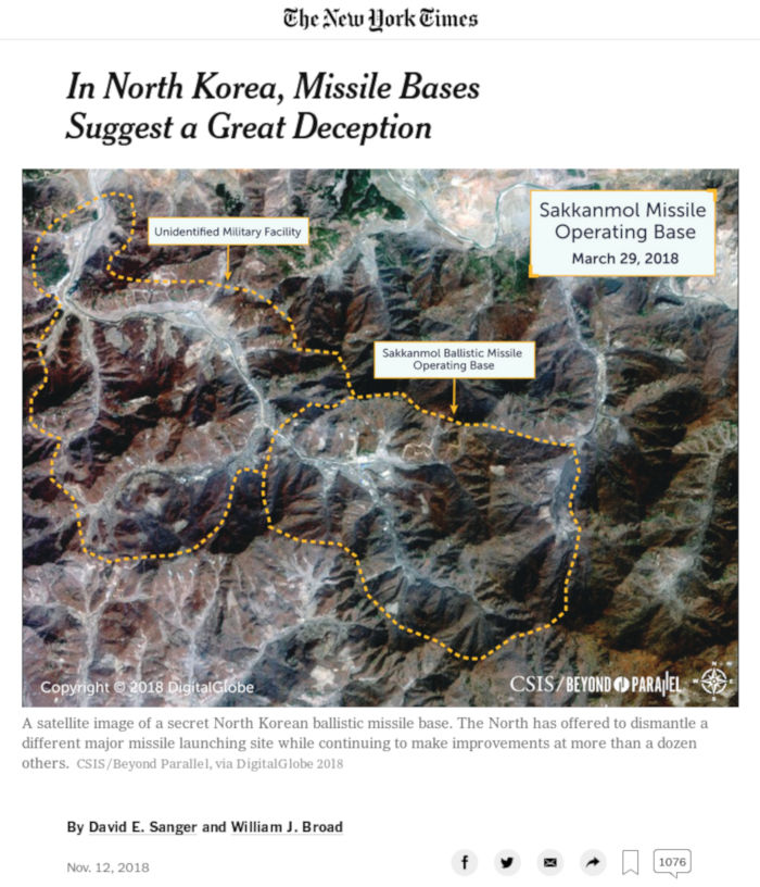 New York Times - Nord-Korea - Bildquelle: Screenshot-Ausschnitt www.nytimes.com