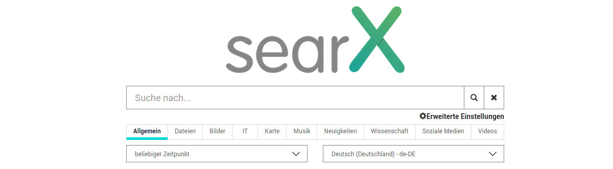 Searx - Startseite - Bildquelle: www.konjunktion.info
