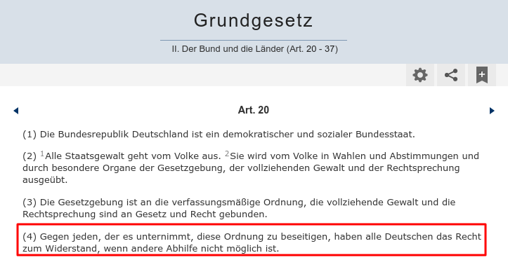 GG20-4 - Bildquelle: SCreenshot-Ausschnitt https://dejure.org